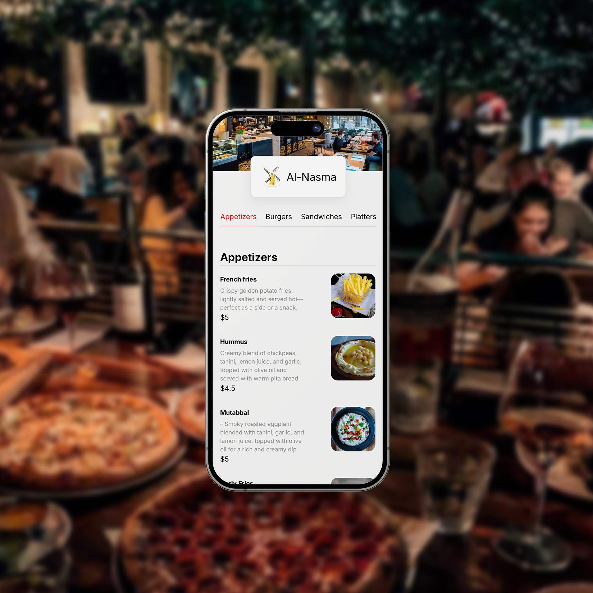 Taptech's Digital Menu