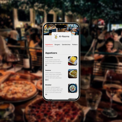 Taptech's Digital Menu